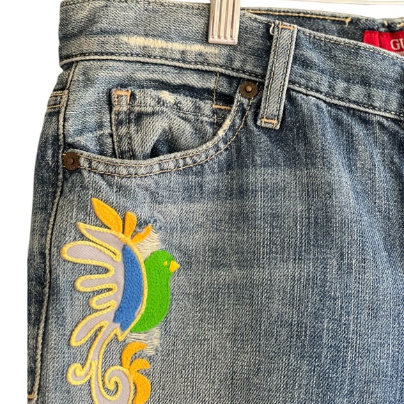 Guess Vintage Y2K Distressed patches Jeans - Picture 3 of 14